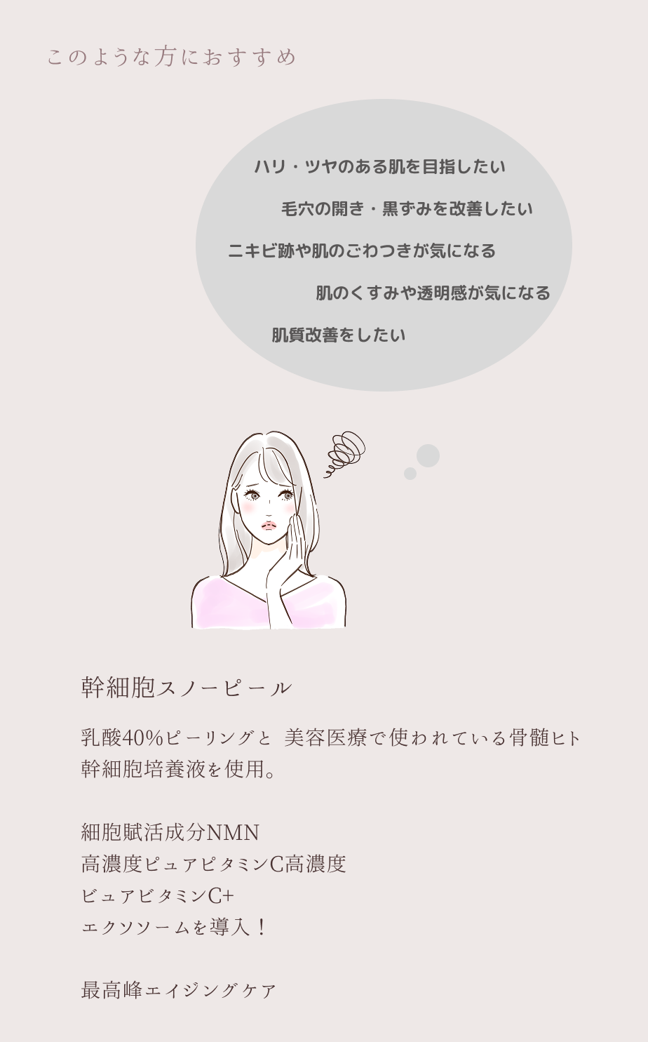 ホワイトスノーピールの特徴
